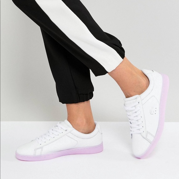 Lacoste Shoes | Lacoste Carnaby Evo White Pink | Color: Pink/White | Size: 8 | Sheepcute's Closet